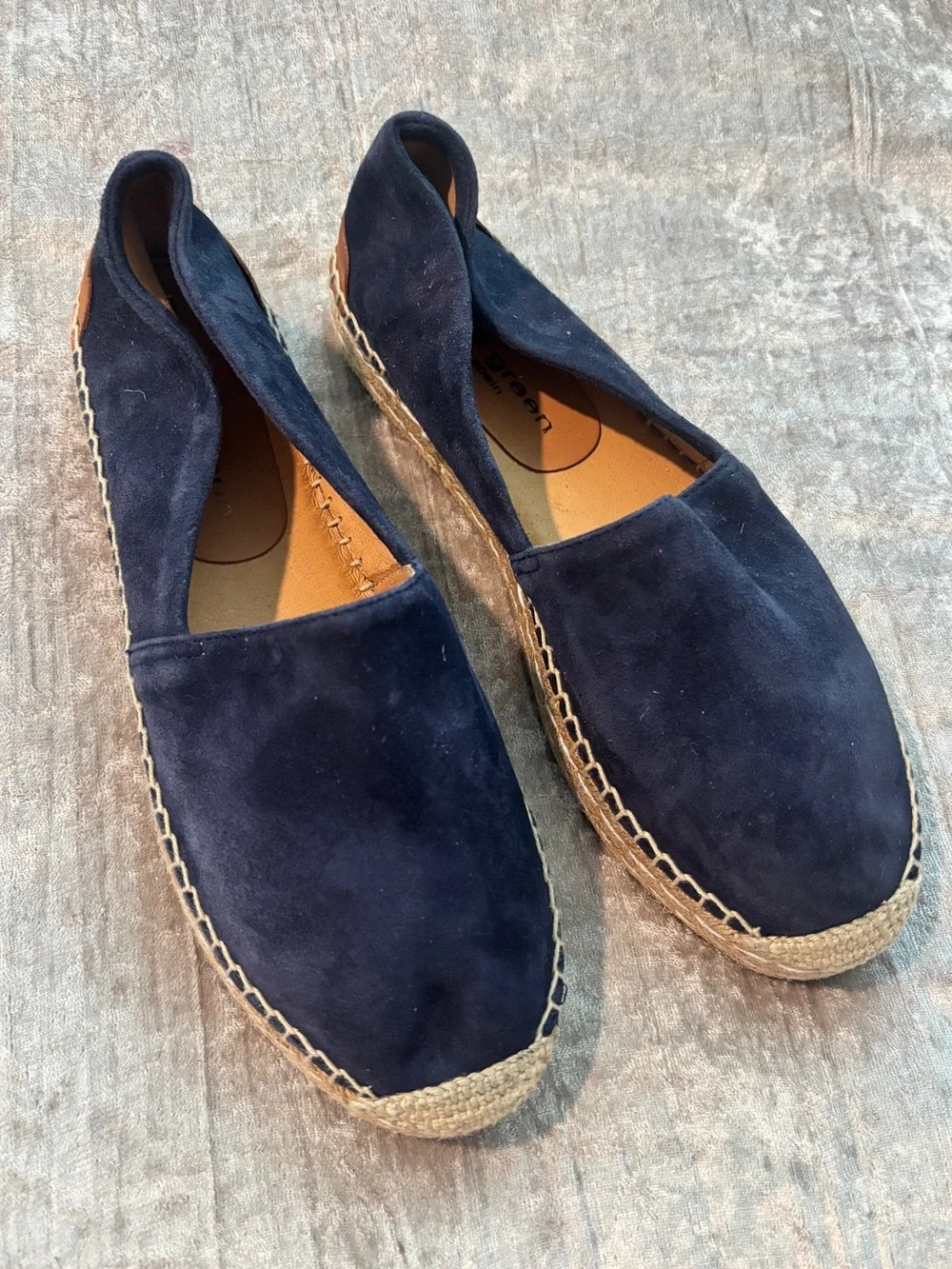 🦋Patricia Green-Abigail Slip on Espadrille Navy Suede Casual Shoe Women’s